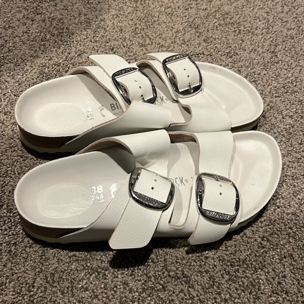 White Birkenstock sandal size 38
